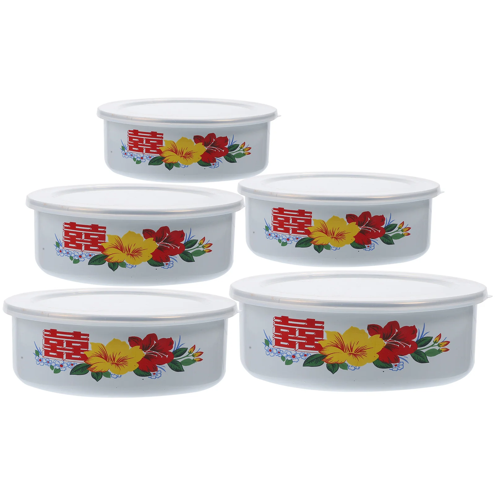 5 Pcs Deep Enamel Bowl Instant Noodle Food Refrigerator Containers Salad Baby Metal
5 Pcs Deep Enamel Bowl Instant Noodle Food Refrigerator Containers Salad Baby Metal