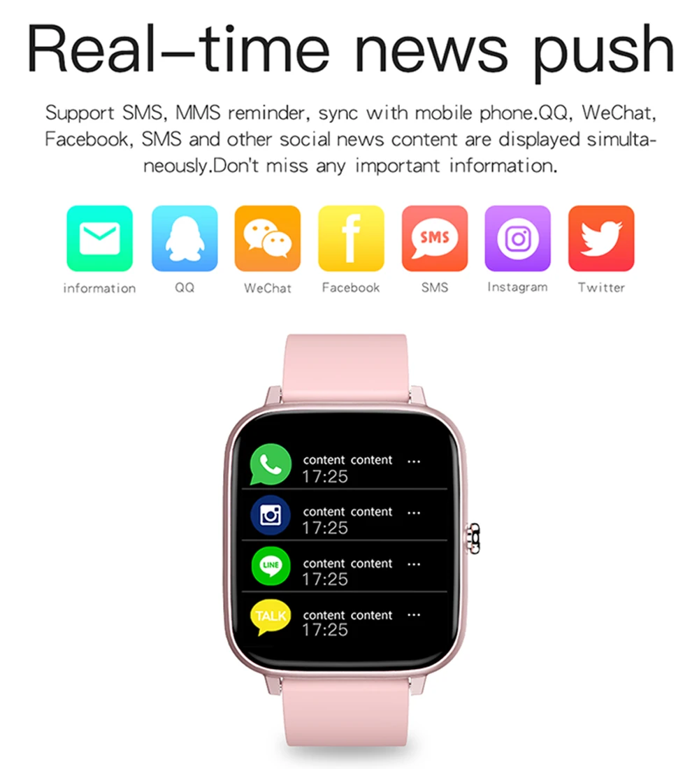 P6 Smart Watch Men Women Waterproof Fitness Tracker Support Change Strap For IOS Android Smartphones IP67 Waterproof Smart Watch
P6 Smart Watch Men Women Waterproof Fitness Tracker Support Change Strap For IOS Android Smartphones IP67 Waterproof Smart Watch