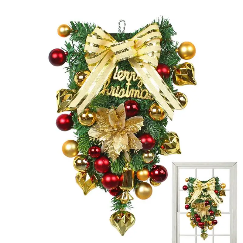 Рождественский венок на входную дверь, Рождественская вешалка вверх дном, многофункциональный искусственный цветок, Рождественские шары для уличных принадлежностей 
Рождественский венок на входную дверь, Рождественская вешалка вверх дном, многофункциональный искусственный цветок, Рождественские шары для уличных принадлежностей