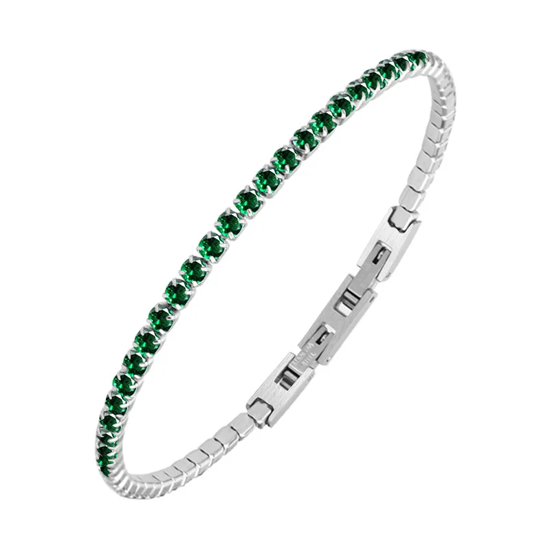 Stainless Steel Zircon Bracelet Micro Inlaid 3mm Full Drill Tennis Bracelets Ladies' Party Adjustable Bangles Jewelry Gifts
Stainless Steel Zircon Bracelet Micro Inlaid 3mm Full Drill Tennis Bracelets Ladies' Party Adjustable Bangles Jewelry Gifts