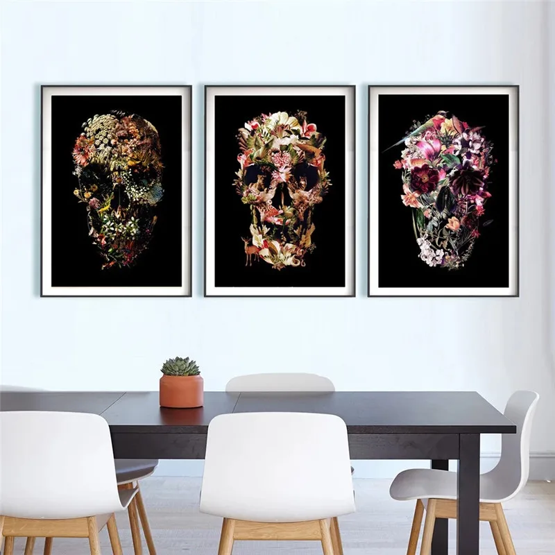 Hidden Flower Skull poster Wall Deco art Bohemian Skull art printed oil painting Wall painting living room home decor
Hidden Flower Skull poster Wall Deco art Bohemian Skull art printed oil painting Wall painting living room home decor
