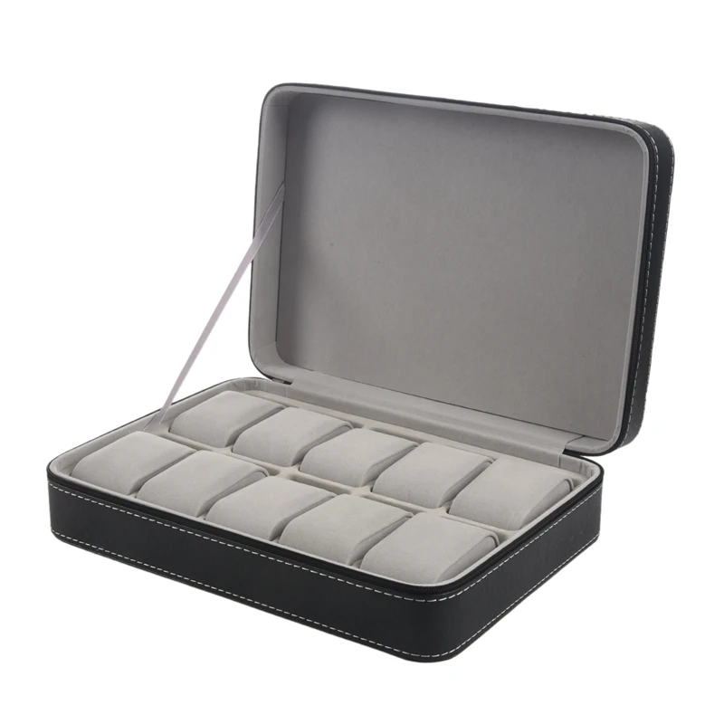 Portable Watch Box Organizer PU Leather Casket with Zipper Classic Style 10 Grids Multi-Functional Bracelet Display Case
Portable Watch Box Organizer PU Leather Casket with Zipper Classic Style 10 Grids Multi-Functional Bracelet Display Case