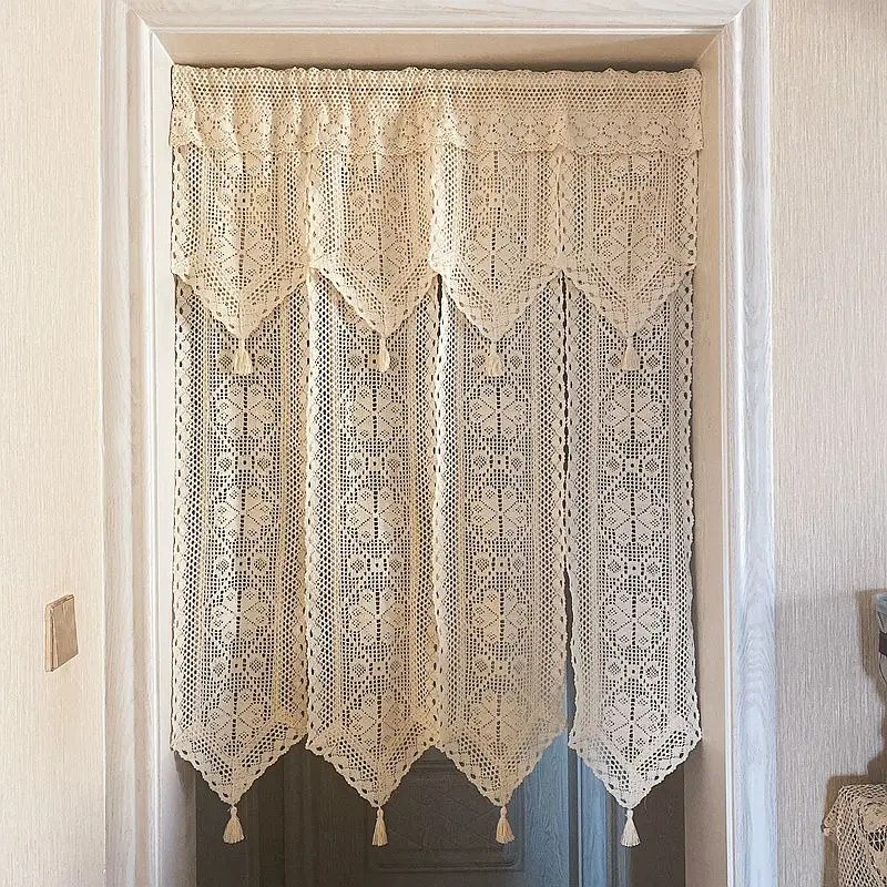 1Pc Japanese Style Door Curtains With Tassel 2 Layers Cotton Lace Hollow Partition Curtain Home Decoration For Living Room
1Pc Japanese Style Door Curtains With Tassel 2 Layers Cotton Lace Hollow Partition Curtain Home Decoration For Living Room