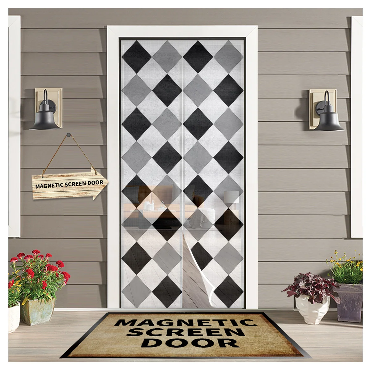 Diamond Lattice Simple Sheer Door Curtain Mosquito-proof Kitchen Magnetic Hanging Curtains Window Screen Gauze Door Curtain
Diamond Lattice Simple Sheer Door Curtain Mosquito-proof Kitchen Magnetic Hanging Curtains Window Screen Gauze Door Curtain