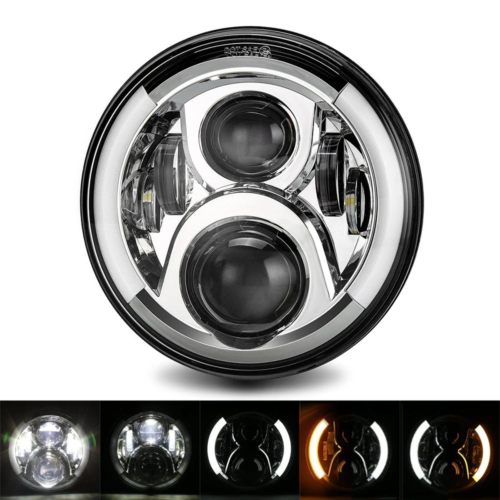 12-80V Car 50W Headlight Lights Led Lamp H4 7 Inch Motorcycle Angel Eyes Headlight For Lada Niva 4X4 Uaz Hunter Car Accessories
12-80V Car 50W Headlight Lights Led Lamp H4 7 Inch Motorcycle Angel Eyes Headlight For Lada Niva 4X4 Uaz Hunter Car Accessories
