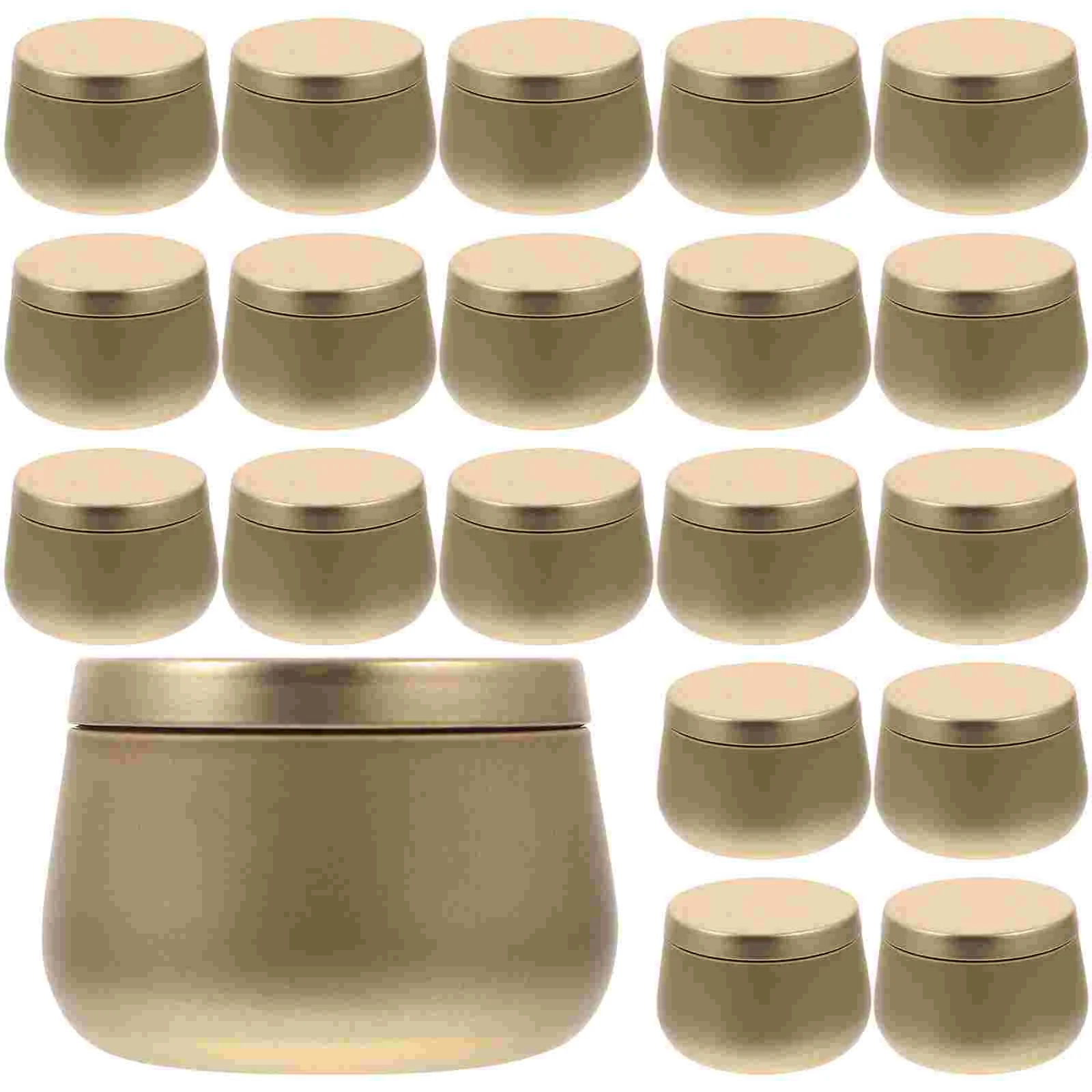 

24pcs Tin Box With Lid Round 4oz Tinplate Storage Container Tea Leaves Can