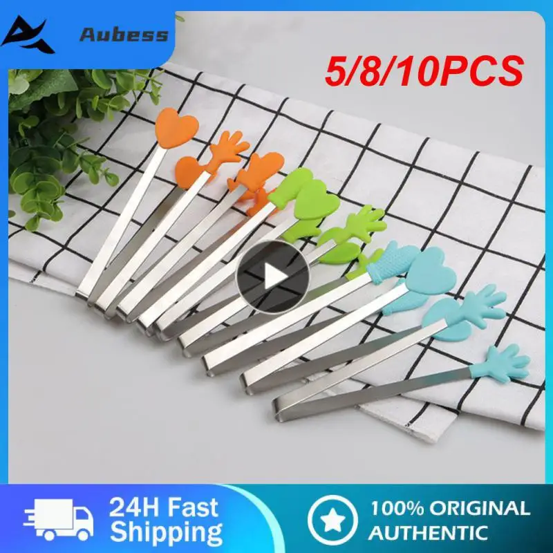 5/8/10PCS Creative Kitchen Tongs Silicone Non-slip Mini Tongs Tea Bags Holder Small Palm Kitchen Tools And Gadgets Non-stick
5/8/10PCS Creative Kitchen Tongs Silicone Non-slip Mini Tongs Tea Bags Holder Small Palm Kitchen Tools And Gadgets Non-stick
