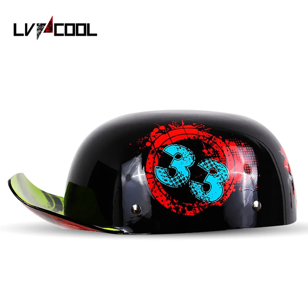 

Мотоциклетные шлемы LVCOOL 2023 кепка бейсболка шлем, летний скутер с открытым лицом для круизера, чоппера, гангстера, для мужчин и женщин, H Type-L