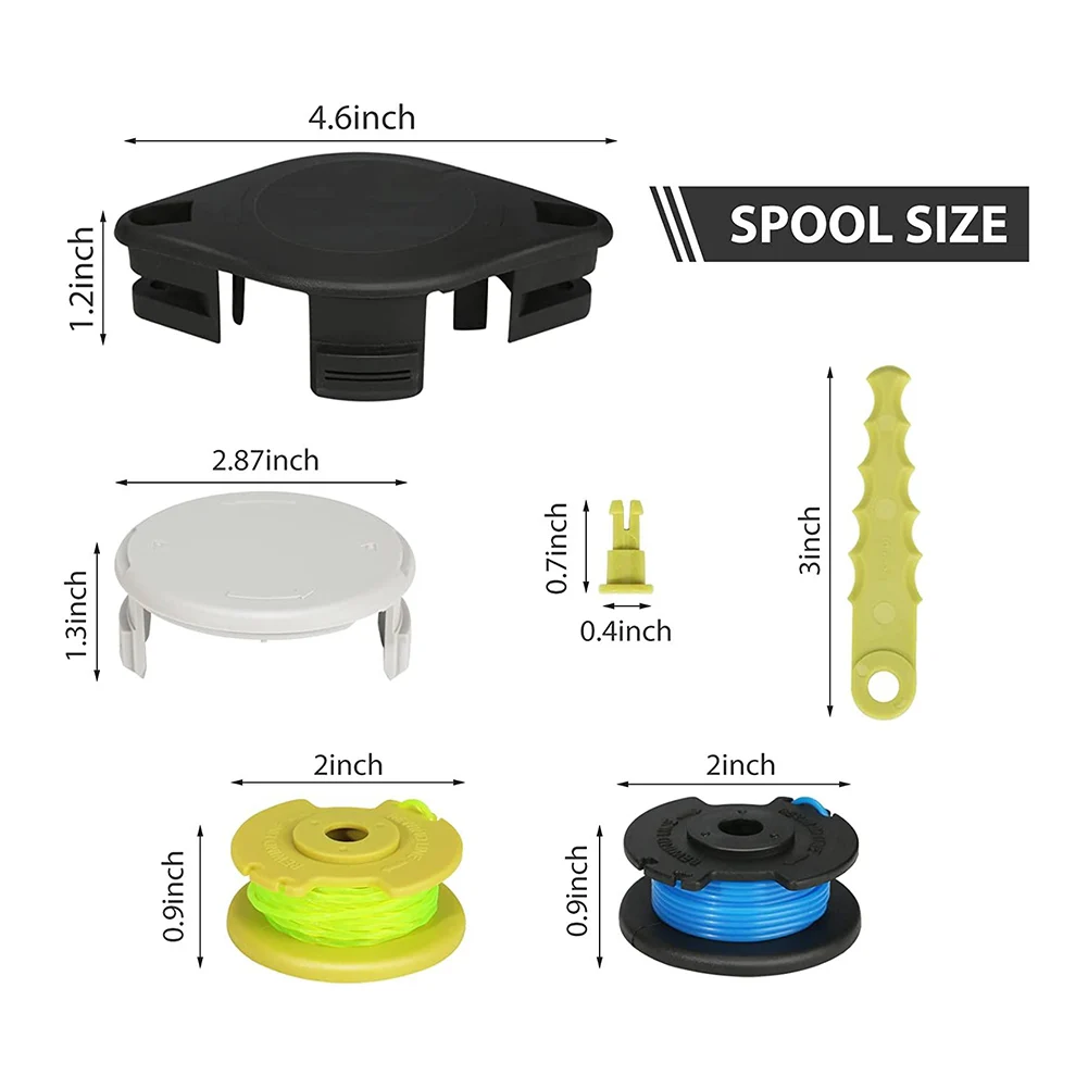 ACFHRL2 Bladed Trimmer Head 8 Quickload Blades Spool Line Spool Cap Pivoting Fixed Line For Ryobi String Trimmer Accessories
ACFHRL2 Bladed Trimmer Head 8 Quickload Blades Spool Line Spool Cap Pivoting Fixed Line For Ryobi String Trimmer Accessories