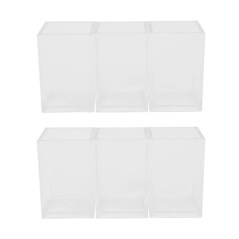 Acrylic Pen Holder Clear Desktop Pencil Cup Stationery Organizer Pot Holders For Office Desk (6 Pack)
Acrylic Pen Holder Clear Desktop Pencil Cup Stationery Organizer Pot Holders For Office Desk (6 Pack)