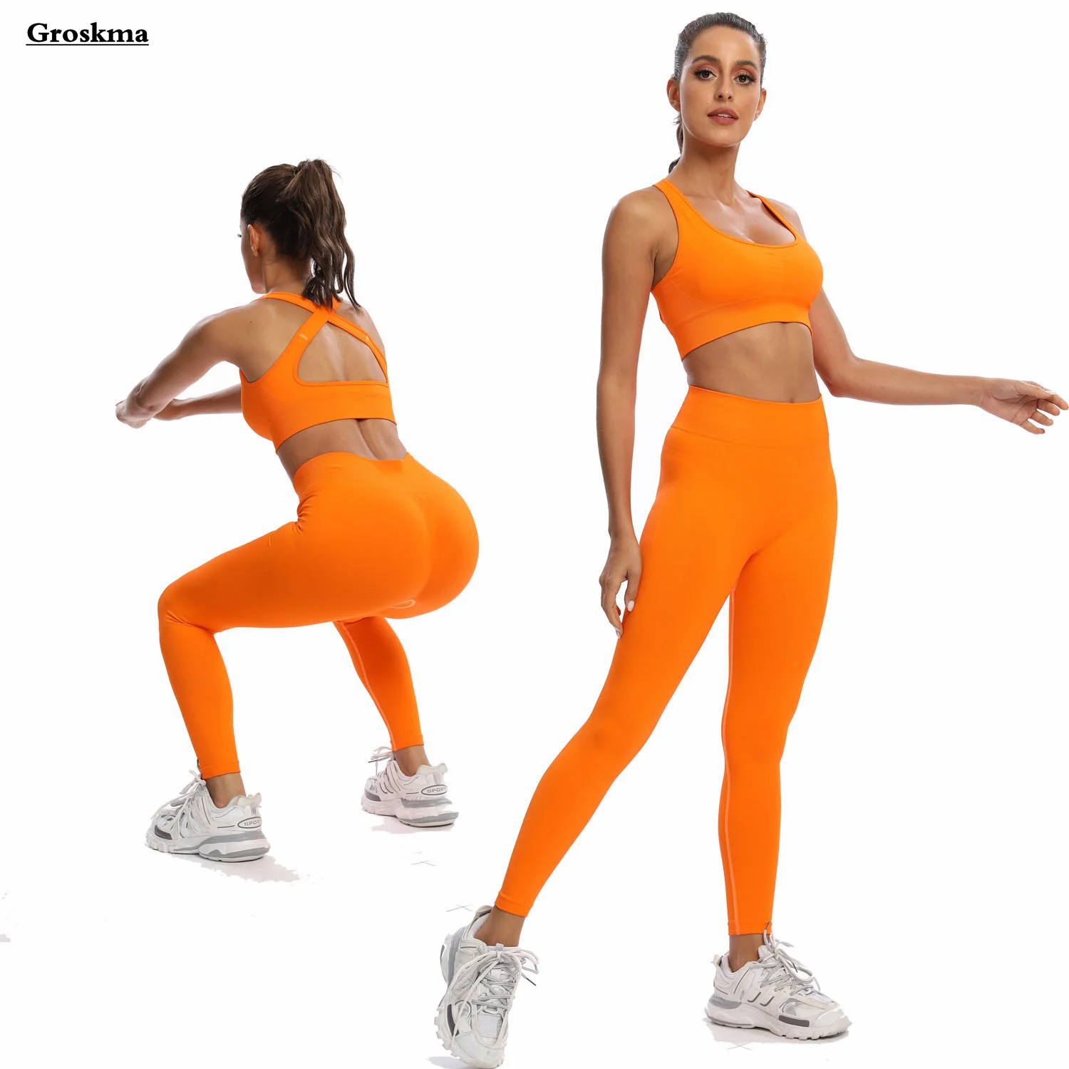 INS Seamless Women Yoga Suits Fitness Gym Leggings Push Up Sportswear Bra Workout Running Two Piece Set Ropa Deportiva Mujer
INS Seamless Women Yoga Suits Fitness Gym Leggings Push Up Sportswear Bra Workout Running Two Piece Set Ropa Deportiva Mujer