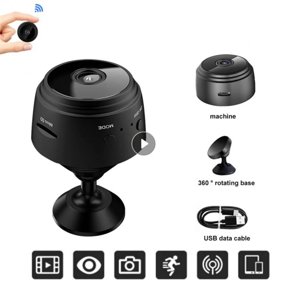 720P Mini Wireless Camera WIFI IR IP Camera 360 Degree Video Night Version Intelligent Motion Detection Security Monitor
720P Mini Wireless Camera WIFI IR IP Camera 360 Degree Video Night Version Intelligent Motion Detection Security Monitor