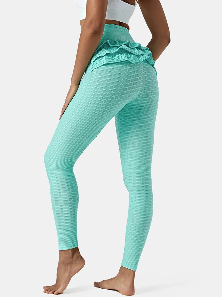 SVOKOR New Ruffled Yoga Leggings Jacquared Solid Women Sport Pants Push Up Quick Dry Workout Leggings Sexy Stretch
SVOKOR New Ruffled Yoga Leggings Jacquared Solid Women Sport Pants Push Up Quick Dry Workout Leggings Sexy Stretch