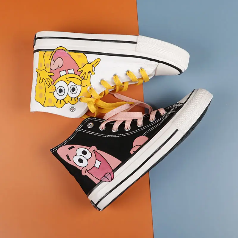 New Spongebob Patrick Star Canvas Shoes Kawaii Girls Cartoon Hand Painted High-Top Canvas Shoes Student Sports Casual Shoes Gift
New Spongebob Patrick Star Canvas Shoes Kawaii Girls Cartoon Hand Painted High-Top Canvas Shoes Student Sports Casual Shoes Gift