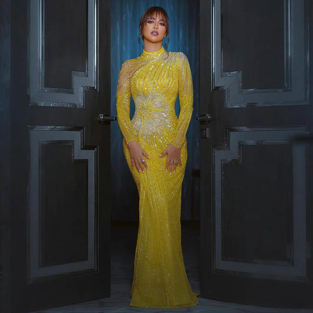 Sharon Said Luxury Dubai Yellow Mermaid Muslim Evening Dress Elegant Women Burgundy Formal Party Dresses for Wedding Guest SS286
Sharon Said Luxury Dubai Yellow Mermaid Muslim Evening Dress Elegant Women Burgundy Formal Party Dresses for Wedding Guest SS286