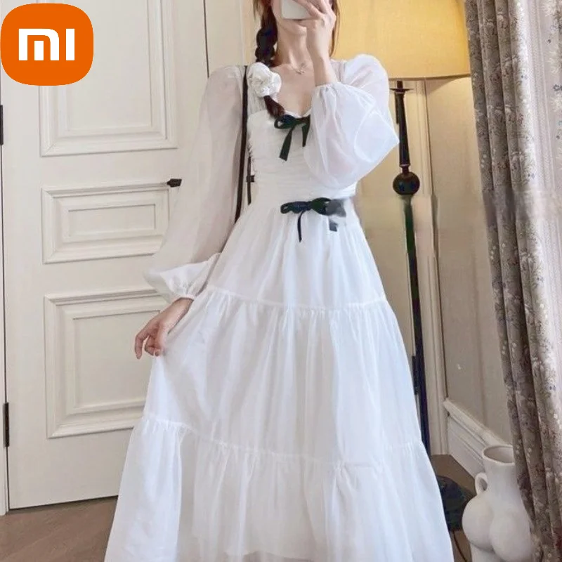 Xiaomi Summer Elegant Fairy Dresses Women V-Neck Sexy Casual Vintage Dress Solid Puff Sleeve Sweet Beach Party Midi Dresses
Xiaomi Summer Elegant Fairy Dresses Women V-Neck Sexy Casual Vintage Dress Solid Puff Sleeve Sweet Beach Party Midi Dresses