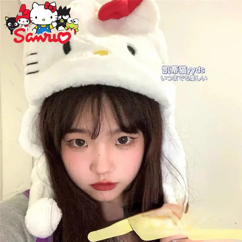 Sanrio Hello Kitty Autumn/Winter Hat Cute Cartoon Cat Head Cover Student Plush Thick Warm Ear Protection Cycling Cap Photo Props
Sanrio Hello Kitty Autumn/Winter Hat Cute Cartoon Cat Head Cover Student Plush Thick Warm Ear Protection Cycling Cap Photo Props