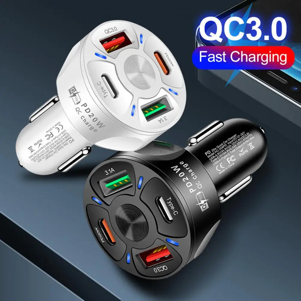QC3.0 автомобильное зарядное устройство со светодиодным индикатором, быстрая зарядка с 4 портами, стандартное зарядное устройство, автомобил...
QC3.0 автомобильное зарядное устройство со светодиодным индикатором, быстрая зарядка с 4 портами, стандартное зарядное устройство, автомобил...