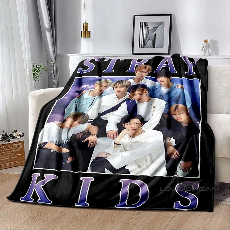 

Stray Kids Throws Blanket Fashion K-Pop Gift Sofa Blanket for Adults and Children Bedroom Living Room Decor Blanket Dropshi