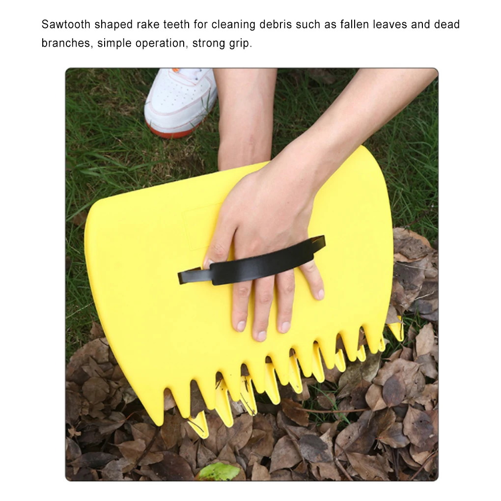 

2 Pieces Home Lawn Garden Loose Leaf Rake Leaves Scoop Collector Picking Tool Collecting Tools Gardening Accessory