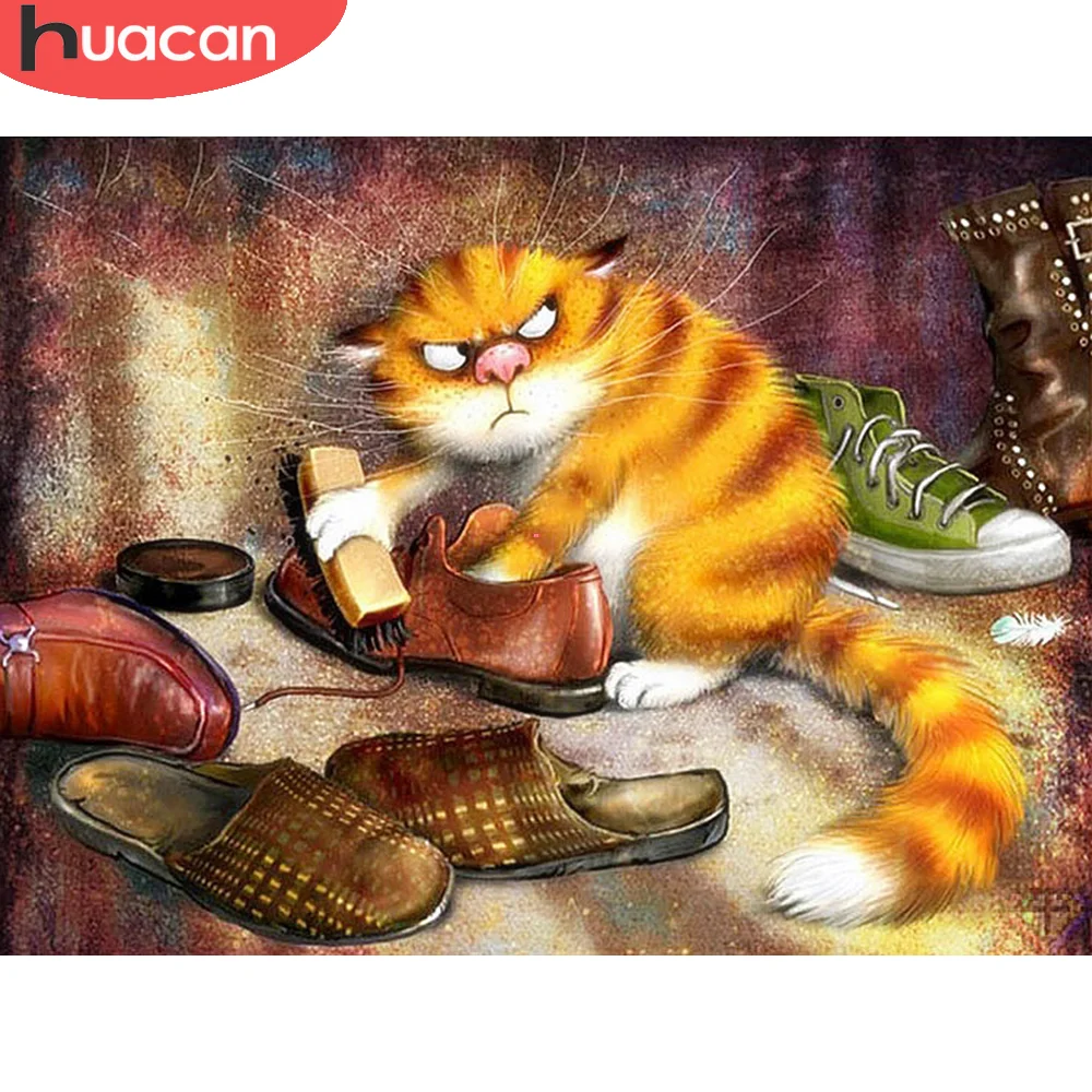 HUACAN DIY Diamond Painting Cat Cartoon 5D Diamond Mosaic Animal Full Embroidery Cross Stitch Kits Creative Hobbies
HUACAN DIY Diamond Painting Cat Cartoon 5D Diamond Mosaic Animal Full Embroidery Cross Stitch Kits Creative Hobbies