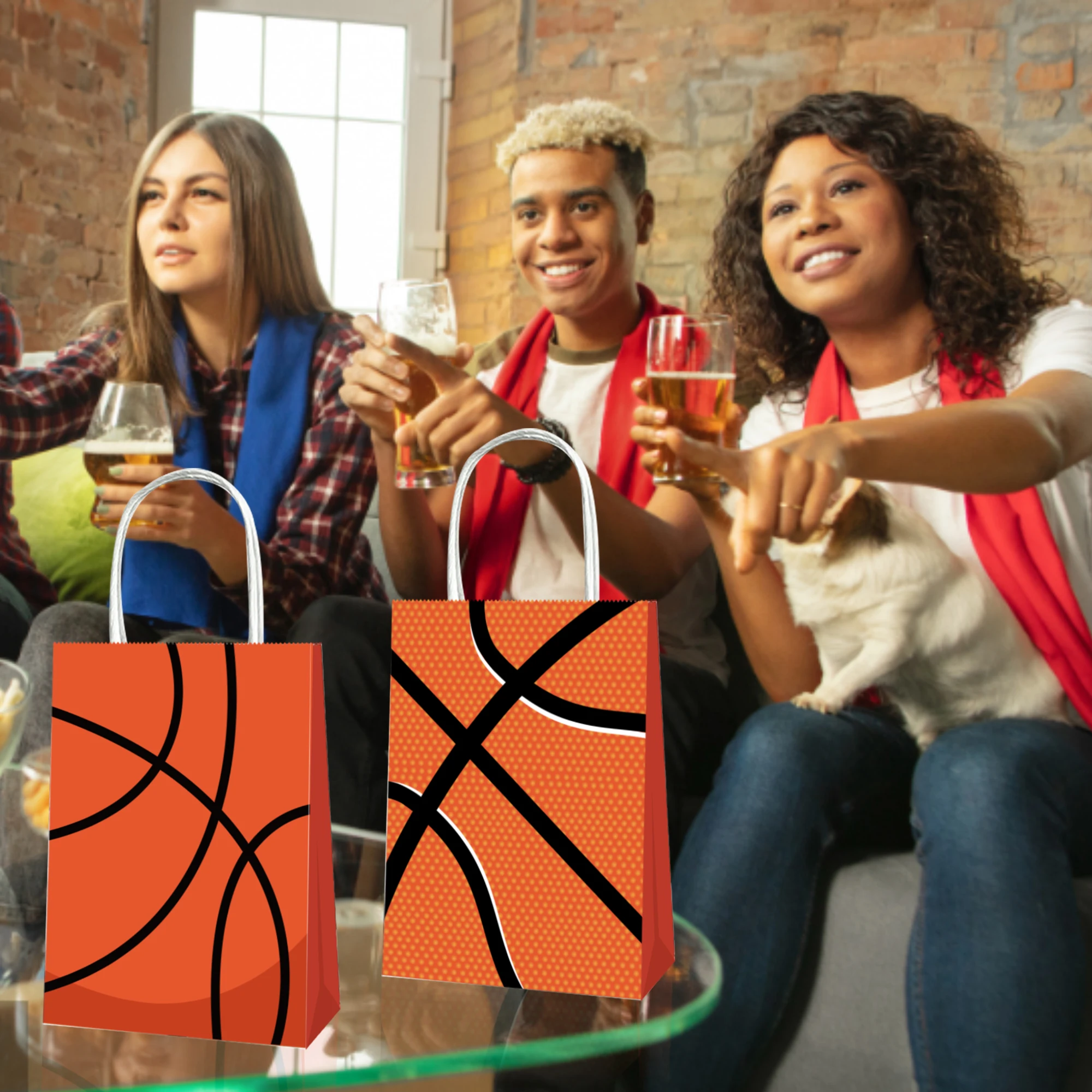 BD081 12Pcs Sports Fans Pub Basketball Game Birthday Party Portable Packing Paper Tote Gift Bags Baby Shower Party Decorations
BD081 12Pcs Sports Fans Pub Basketball Game Birthday Party Portable Packing Paper Tote Gift Bags Baby Shower Party Decorations