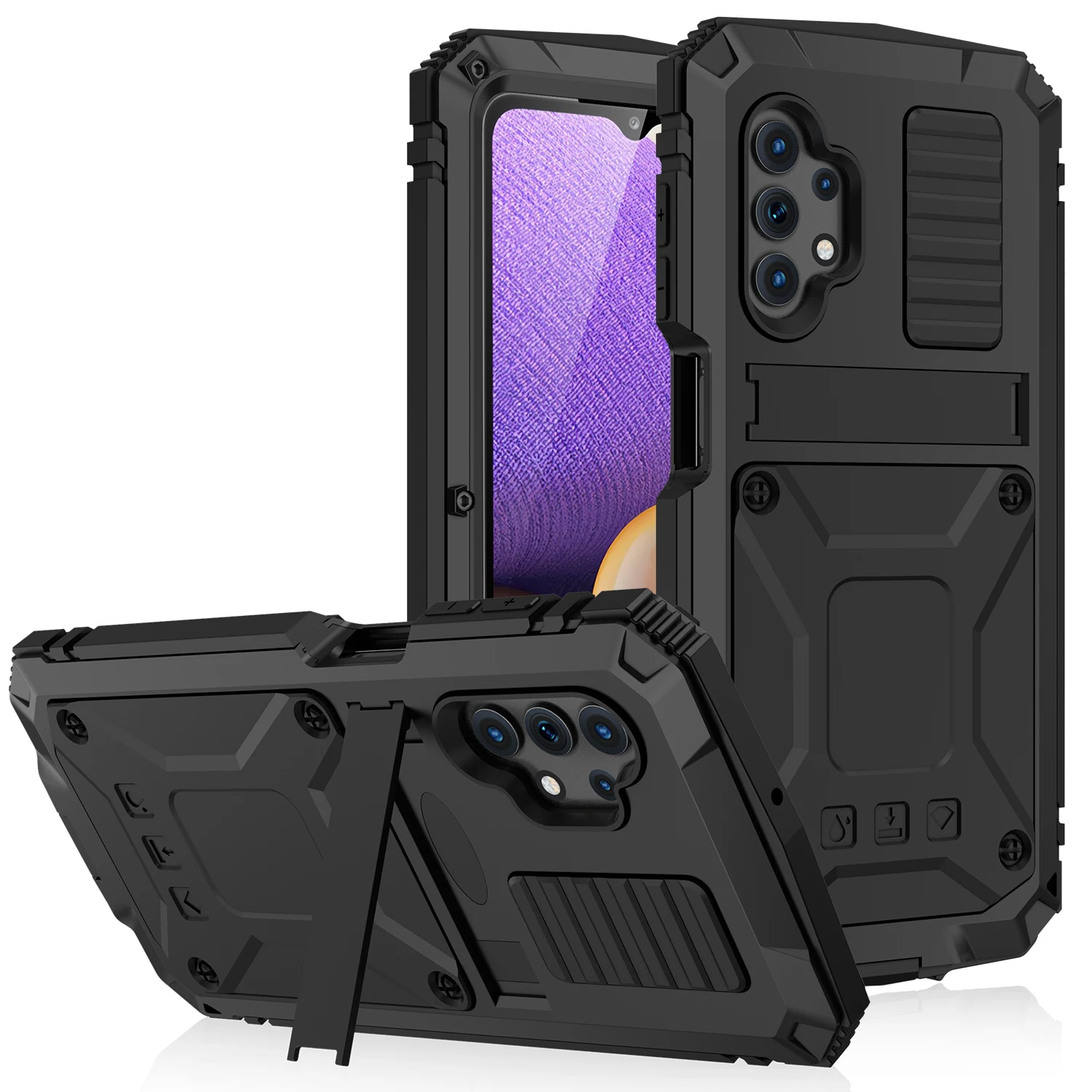 New 360 Full Body Shock Absorption Protective Case Kickstand For Samsung Galaxy A32 Metal Armor Back Case For Samsung A32 5g
New 360 Full Body Shock Absorption Protective Case Kickstand For Samsung Galaxy A32 Metal Armor Back Case For Samsung A32 5g