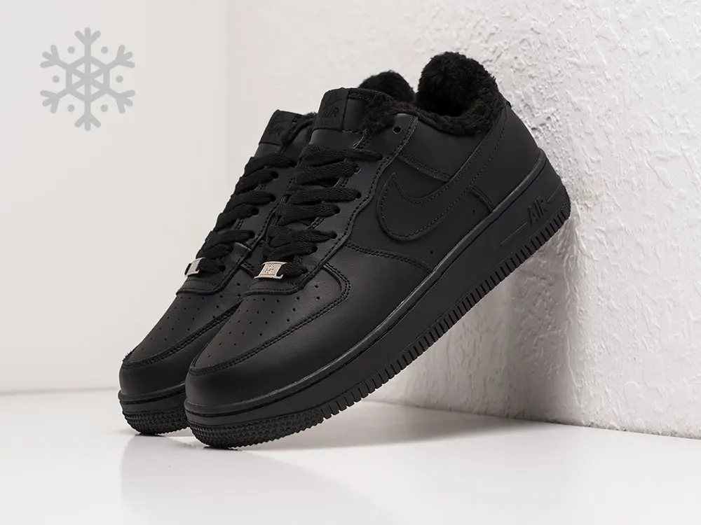 Фото Кроссовки Nike Air Force 1 Low Черный Зима Мужской | Обувь
