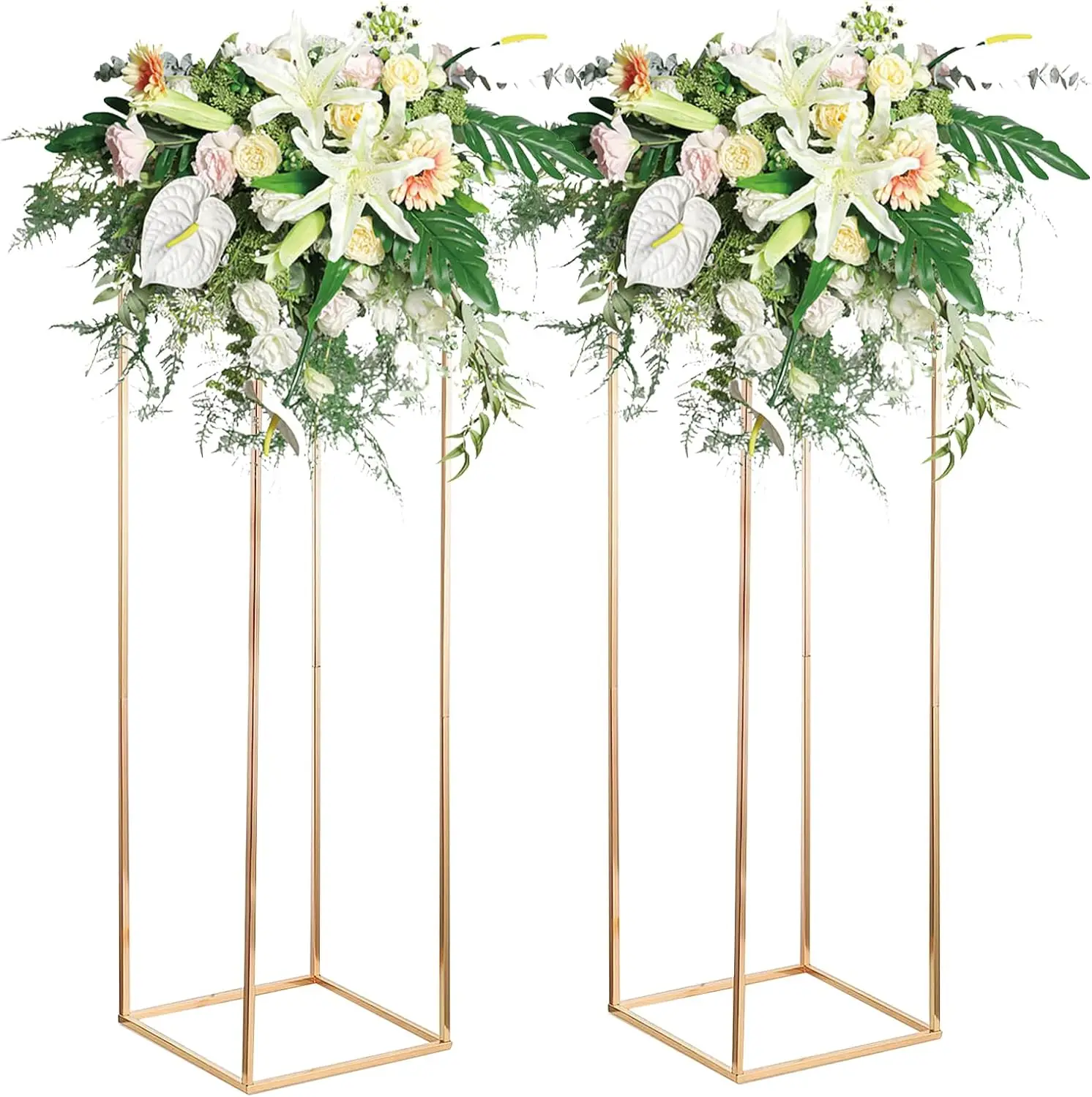 2PCS Metal Flower Floor Vase Geometric Centerpieces Vase Rectangular Flower Display Rack Gold Flower Holder Home Party Wedding
2PCS Metal Flower Floor Vase Geometric Centerpieces Vase Rectangular Flower Display Rack Gold Flower Holder Home Party Wedding