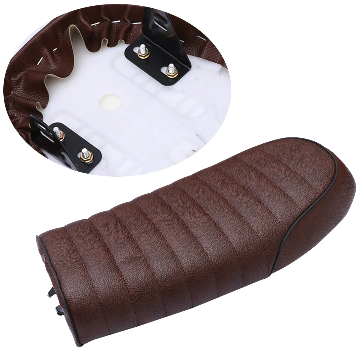 Универсальное винтажное мотоциклетное седло для гоночного сиденья, 1 шт., накладка на спинку, седло для Yamaha SR (коричневое)
Универсальное винтажное мотоциклетное седло для гоночного сиденья, 1 шт., накладка на спинку, седло для Yamaha SR (коричневое)