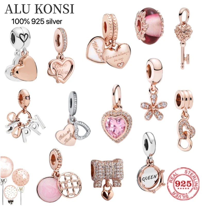 Hot 100% 925 Sterling Silver Heart-shaped Maple Leaf Rose Gold pan beads Series Fit Original Bracelet Making Fashion DIY Jewelry
Hot 100% 925 Sterling Silver Heart-shaped Maple Leaf Rose Gold pan beads Series Fit Original Bracelet Making Fashion DIY Jewelry