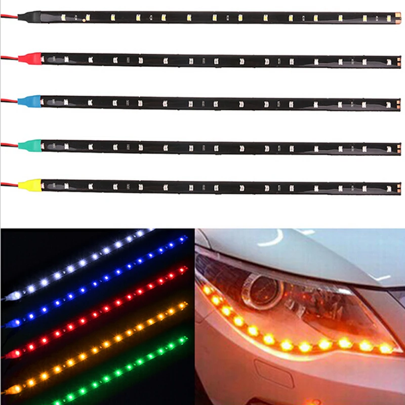 30cm 12V DRL Car LED Daytime Running Light Car LED Strip Light Car Decorative Flexible LED Light Strip White Blue GreenRed
30cm 12V DRL Car LED Daytime Running Light Car LED Strip Light Car Decorative Flexible LED Light Strip White Blue GreenRed