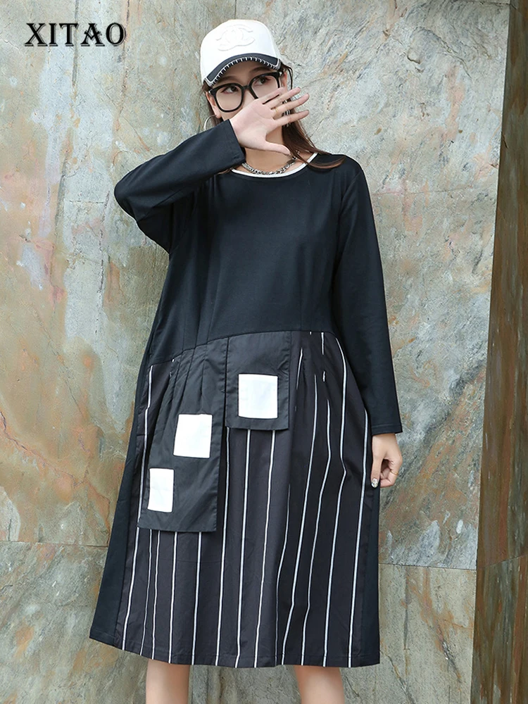XITAO Striped Patchwork Dress Women Korea 2022 Autumn New Arrival Personality Fashion Loose O-neck Full Sleeve Dress WLD8851
XITAO Striped Patchwork Dress Women Korea 2022 Autumn New Arrival Personality Fashion Loose O-neck Full Sleeve Dress WLD8851