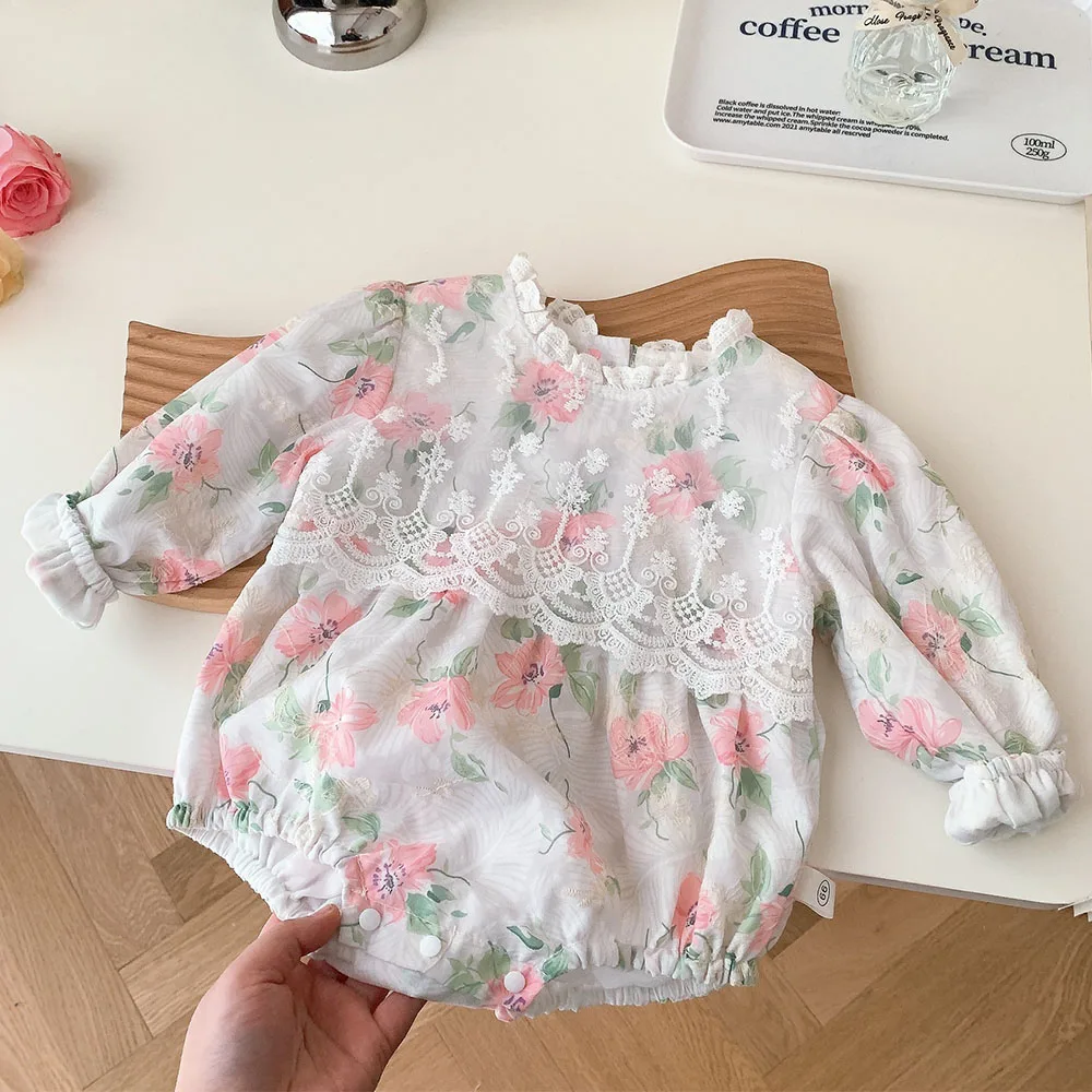 Lace Baby Girl Onesie Long Sleeve Floral Princess 1st Birthday Infant Clothing Spring Autumn Newborn Romper
Lace Baby Girl Onesie Long Sleeve Floral Princess 1st Birthday Infant Clothing Spring Autumn Newborn Romper