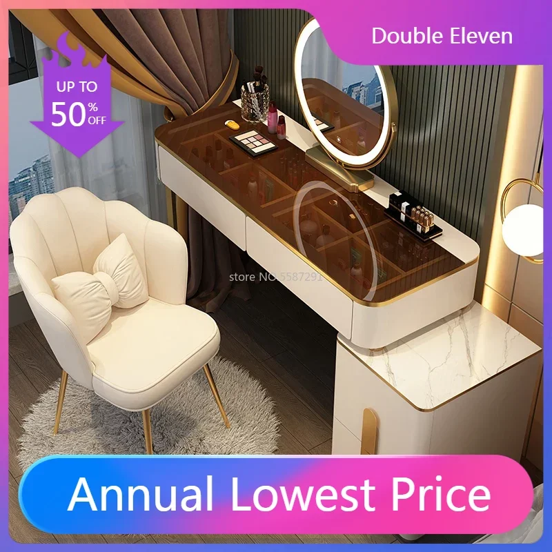 Corner Drawers Dressing Table Light Luxury Board Bedroom Dressing Table Modern Minimalist Makeup Meuble De Chambre Furniture
Corner Drawers Dressing Table Light Luxury Board Bedroom Dressing Table Modern Minimalist Makeup Meuble De Chambre Furniture
