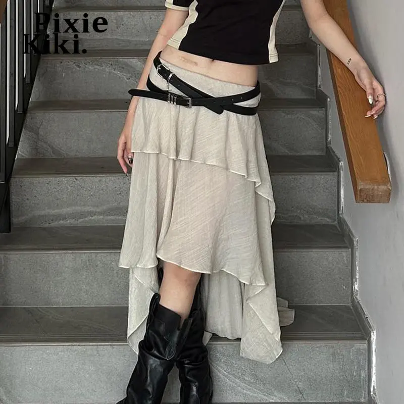 Женская Асимметричная юбка в несколько рядов PixieKiki Y2k в стиле 1920-х, летняя женская юбка макси с высоким и низким оборками, Яркая юбка
Женская Асимметричная юбка в несколько рядов PixieKiki Y2k в стиле 1920-х, летняя женская юбка макси с высоким и низким оборками, Яркая юбка