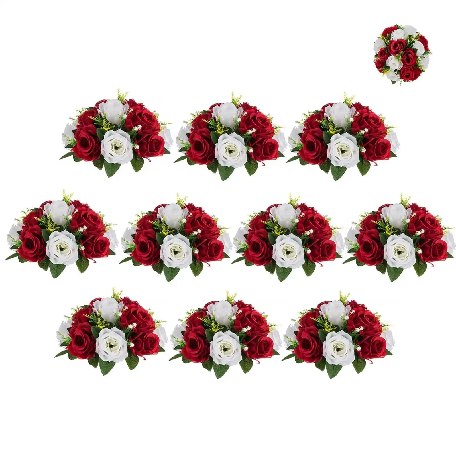 Silk Rose Flowers Balls for Wedding Centerpieces 10 Pack Burgundy Roses Artificial Flowers
Silk Rose Flowers Balls for Wedding Centerpieces 10 Pack Burgundy Roses Artificial Flowers