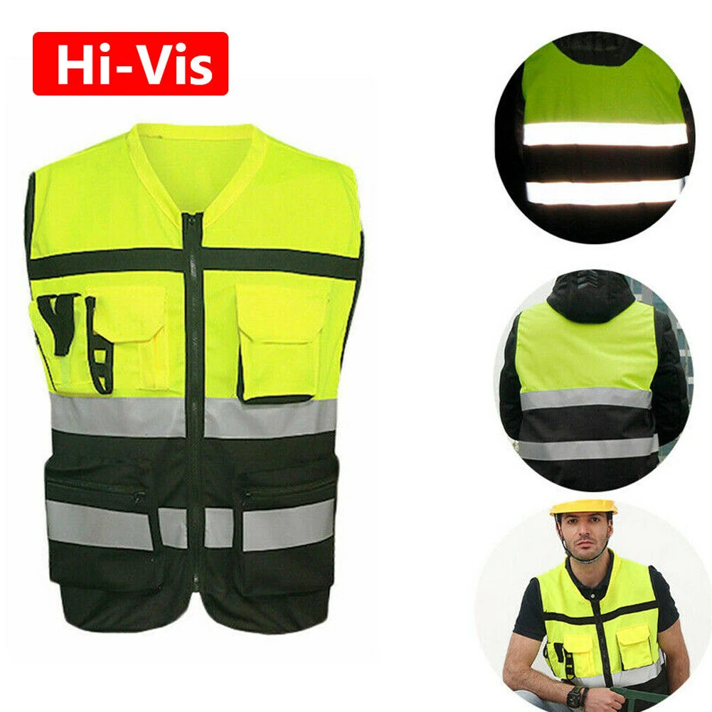 Security Waistcoat High Visibility Reflective Safety Vest Safety Clothing Work Reflective Vest Multi Pockets Workwear Safety Jac
Security Waistcoat High Visibility Reflective Safety Vest Safety Clothing Work Reflective Vest Multi Pockets Workwear Safety Jac