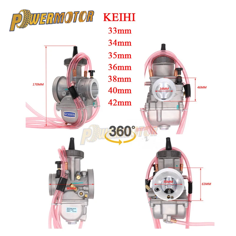 Keihin Motorcycle Carburetor Pwk 33-36 38 40 42 mm For 4 Stroke Engine Racing Parts Scooters Dirt Bike with Power Jet Carburetor
Keihin Motorcycle Carburetor Pwk 33-36 38 40 42 mm For 4 Stroke Engine Racing Parts Scooters Dirt Bike with Power Jet Carburetor