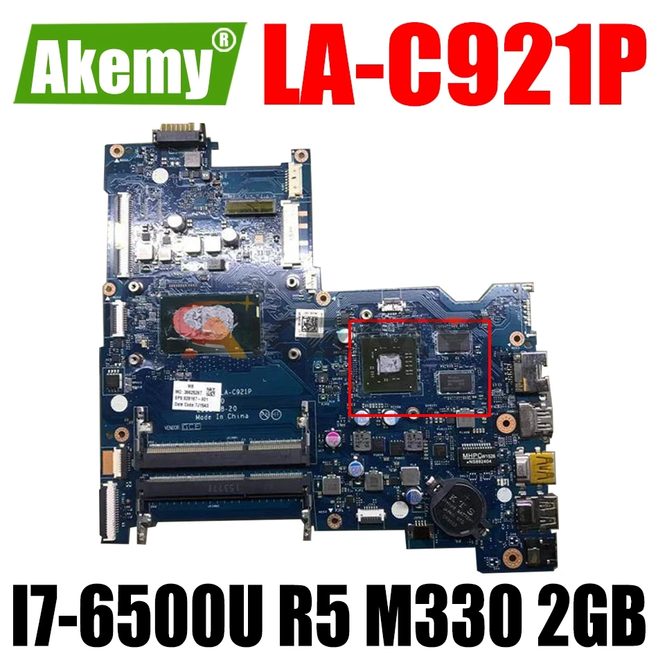 AKEMY ASL50 LA-C921P For HP 15-AC 828188-601 828188-001 Laptop motherbard R5 M330 2GB Graphics SR2EZ I7-6500U
AKEMY ASL50 LA-C921P For HP 15-AC 828188-601 828188-001 Laptop motherbard R5 M330 2GB Graphics SR2EZ I7-6500U