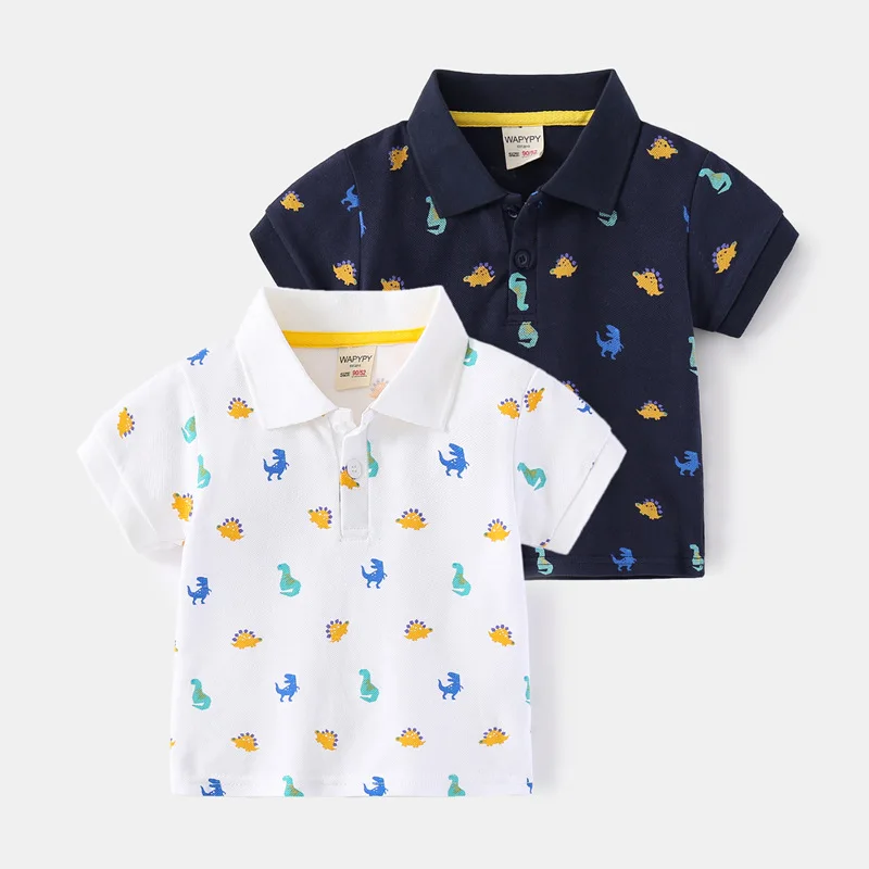Toddler Boy Shirts 2022 Summer New Baby Boy T-shirt Cute Cartoon Dinosaur Polo Shirt Short-sleeved Top Children's Lapel Shirt
Toddler Boy Shirts 2022 Summer New Baby Boy T-shirt Cute Cartoon Dinosaur Polo Shirt Short-sleeved Top Children's Lapel Shirt