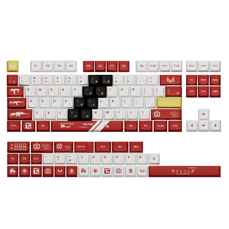 

120 Keys Bloodsport XDA Profile Keycaps PBT DYE-Sublimation Keycap for Mechanical Keyboards Game Keycaps MX Switches