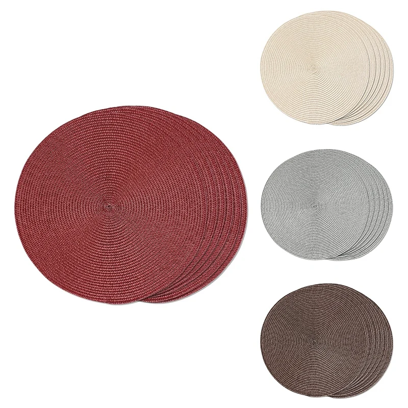 Round Braided Placemats Set Of 6 Table Mats For Dining Tables Woven Washable Non-Slip Place Mats 15 Inch 
Round Braided Placemats Set Of 6 Table Mats For Dining Tables Woven Washable Non-Slip Place Mats 15 Inch