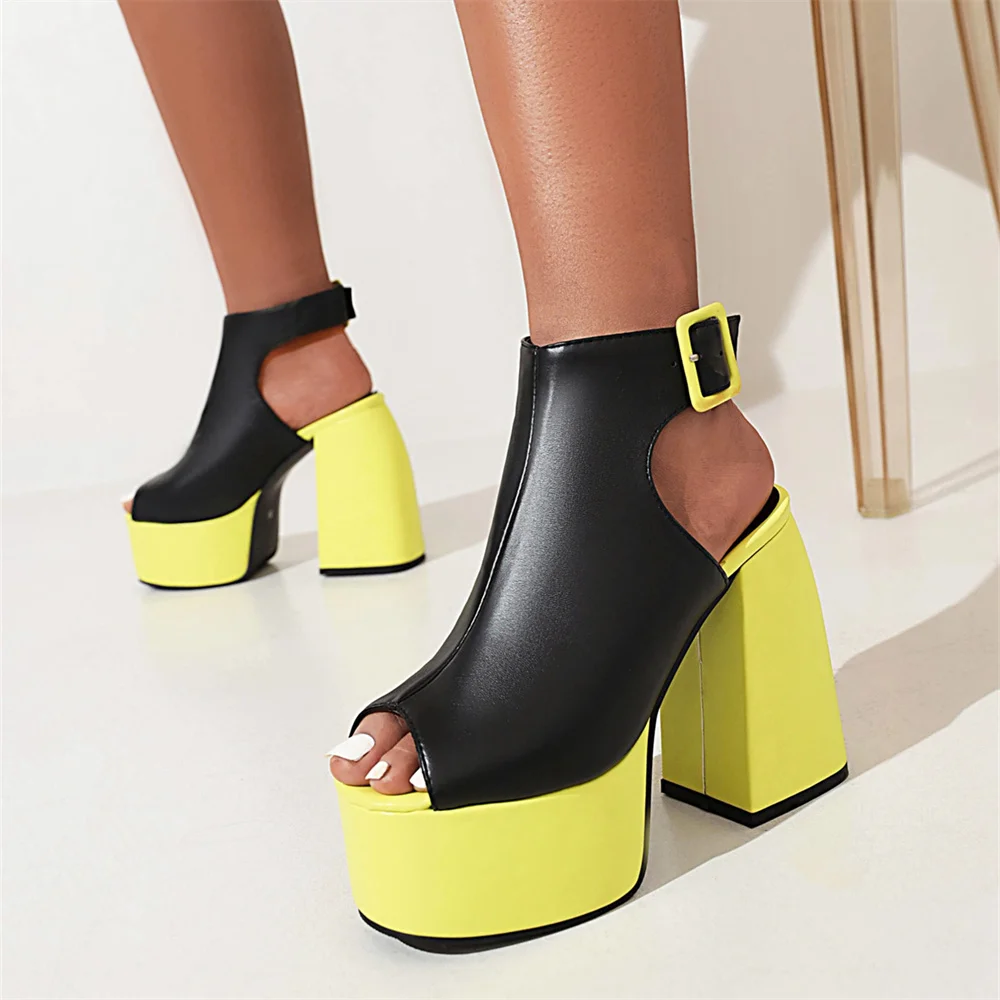 Platform Sandals 2022 High Heels Tacones Mujer Platform Black Fashion Fish Mouth Buckle Street Shooting Punk Shoes
Platform Sandals 2022 High Heels Tacones Mujer Platform Black Fashion Fish Mouth Buckle Street Shooting Punk Shoes