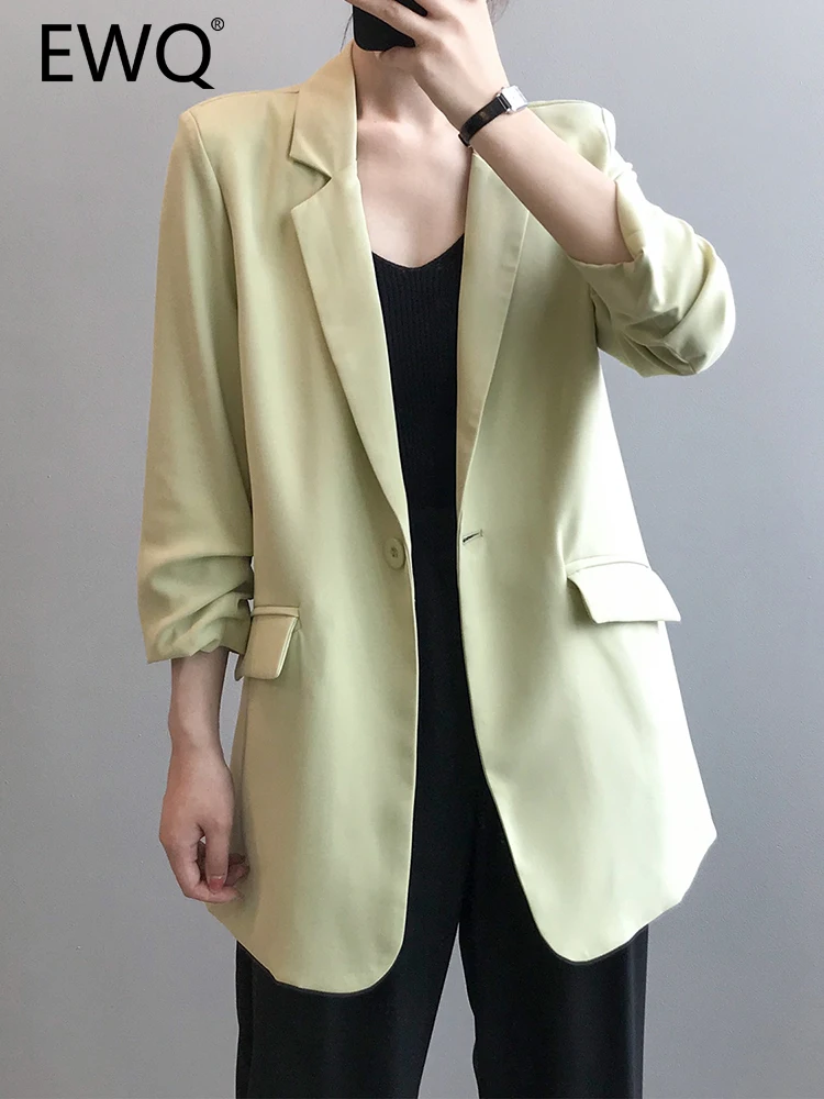 EWQ Sun Prevention Blazer For Women Solid Notched Single Button Long Sleeve Female Thin Jackets 2023 Summer New Clothing 26D3246
EWQ Sun Prevention Blazer For Women Solid Notched Single Button Long Sleeve Female Thin Jackets 2023 Summer New Clothing 26D3246