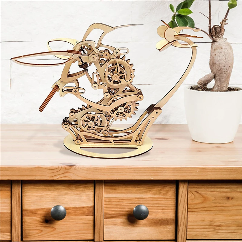 Mechanical Hummingbird Model 3D Wooden Puzzle Ornaments Kids Educational Assembly Toys Handicraft Home Decoration
Mechanical Hummingbird Model 3D Wooden Puzzle Ornaments Kids Educational Assembly Toys Handicraft Home Decoration