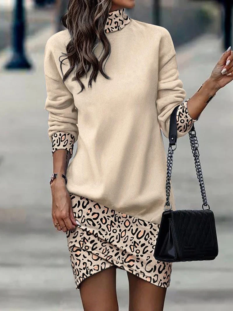 Autumn and Winter Women's Long Sleeve Casual Style Polyester Material 2023 New Fashion High Collar Mid Waist Print Dress
Autumn and Winter Women's Long Sleeve Casual Style Polyester Material 2023 New Fashion High Collar Mid Waist Print Dress