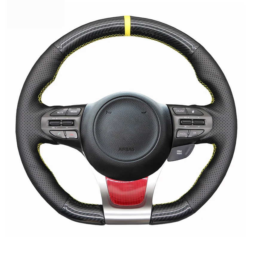 Black Faux Carbon Fiber Leather Steering Wheel Cover For Kia K5 Optima K4 Cachet 2013-2017 Cee'd 2 Proceed Pro Ceed 2015-2018
Black Faux Carbon Fiber Leather Steering Wheel Cover For Kia K5 Optima K4 Cachet 2013-2017 Cee'd 2 Proceed Pro Ceed 2015-2018