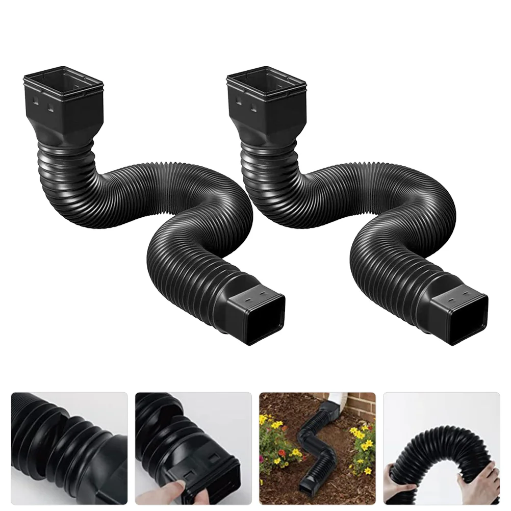2 Sets Rain Gutter Extender Drain Hose Outdoor Trash Downpipe Extender Retractable Gutter Kit Black Downspout Extensions
2 Sets Rain Gutter Extender Drain Hose Outdoor Trash Downpipe Extender Retractable Gutter Kit Black Downspout Extensions