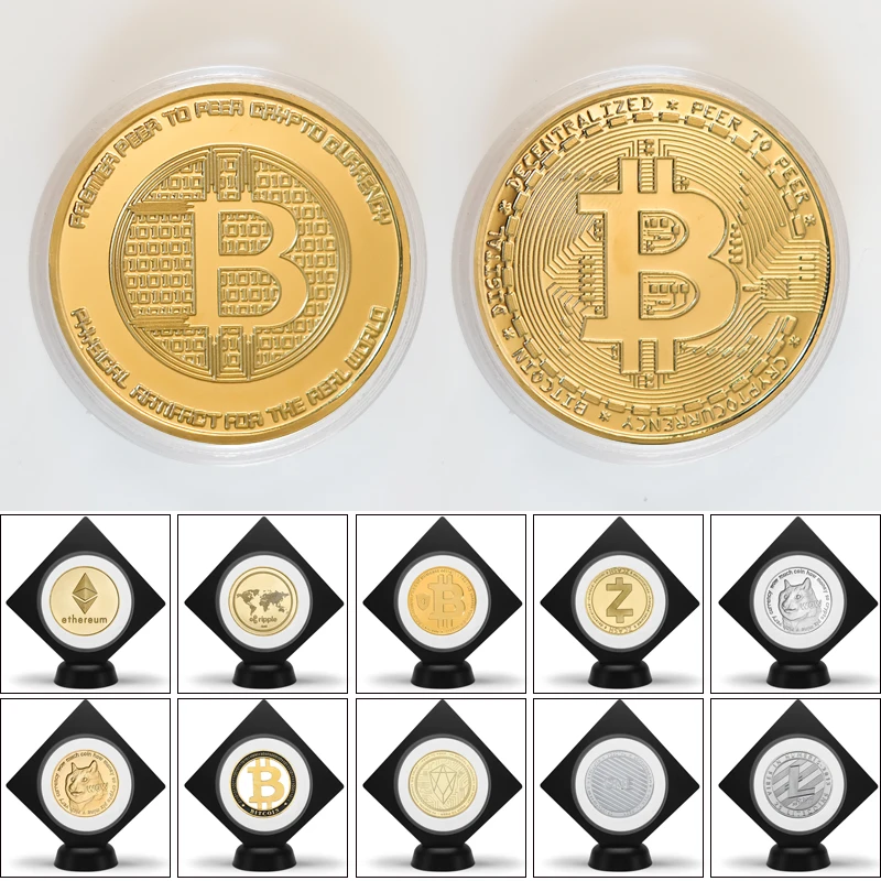 Bitcoin Bit Coin Dogecoin Litecoin Ripple Ethereum Coins Gold Plated Commemoration Coin Collection Challenge Souvenir Coin Gifts
Bitcoin Bit Coin Dogecoin Litecoin Ripple Ethereum Coins Gold Plated Commemoration Coin Collection Challenge Souvenir Coin Gifts